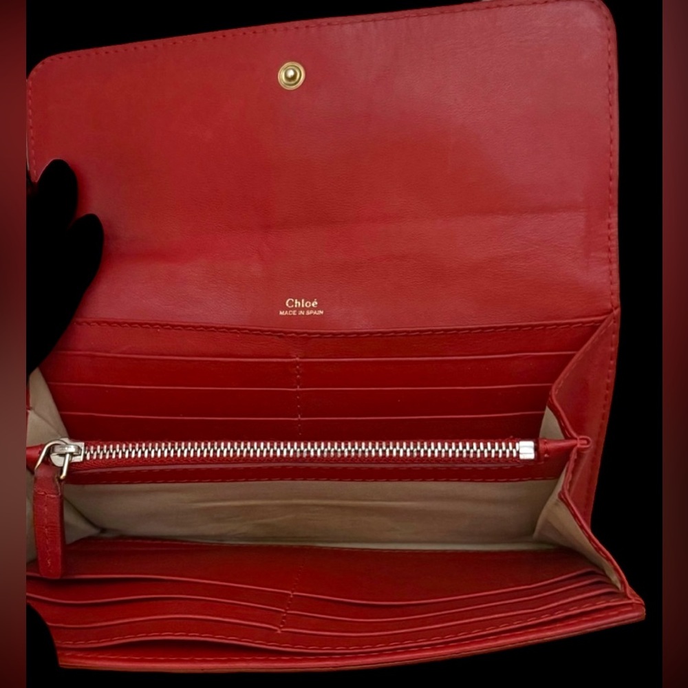 Chloé Red Leather Paddington Wallet - Picture 4 of 5